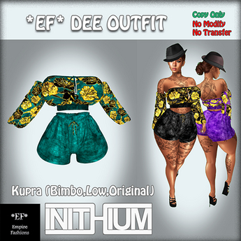Second Life Marketplace - *EF* Dee Outfit Kupra - TEAL (ADD)